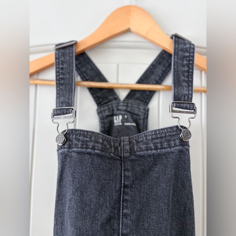 GAP Black Maternity Denim Overalls - Slim Fit - Picture 3 of 10